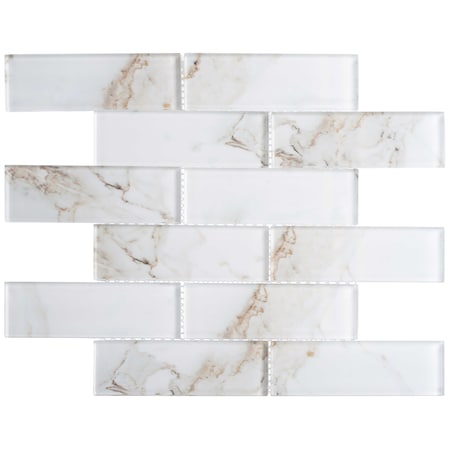 Andova Tiles ANDOVA TILES Sumner 2" x 6" Marble Brick Joint Mosaic Tile ANDSUM166